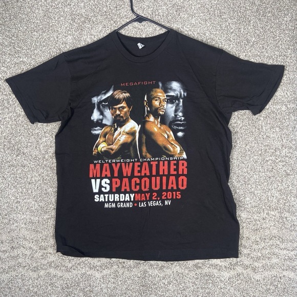 The Unbranded Brand Other - Floyd Mayweather Vs Manny Pacquiao T-Shirt Mens XL Black Mega Fight 2015 Tee